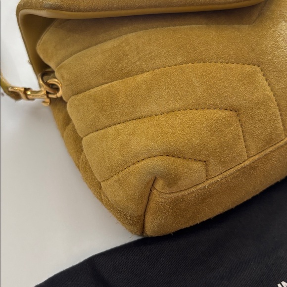 Yves Saint Laurent Mustard Suede Crossbody Bag - Picture 5 of 16